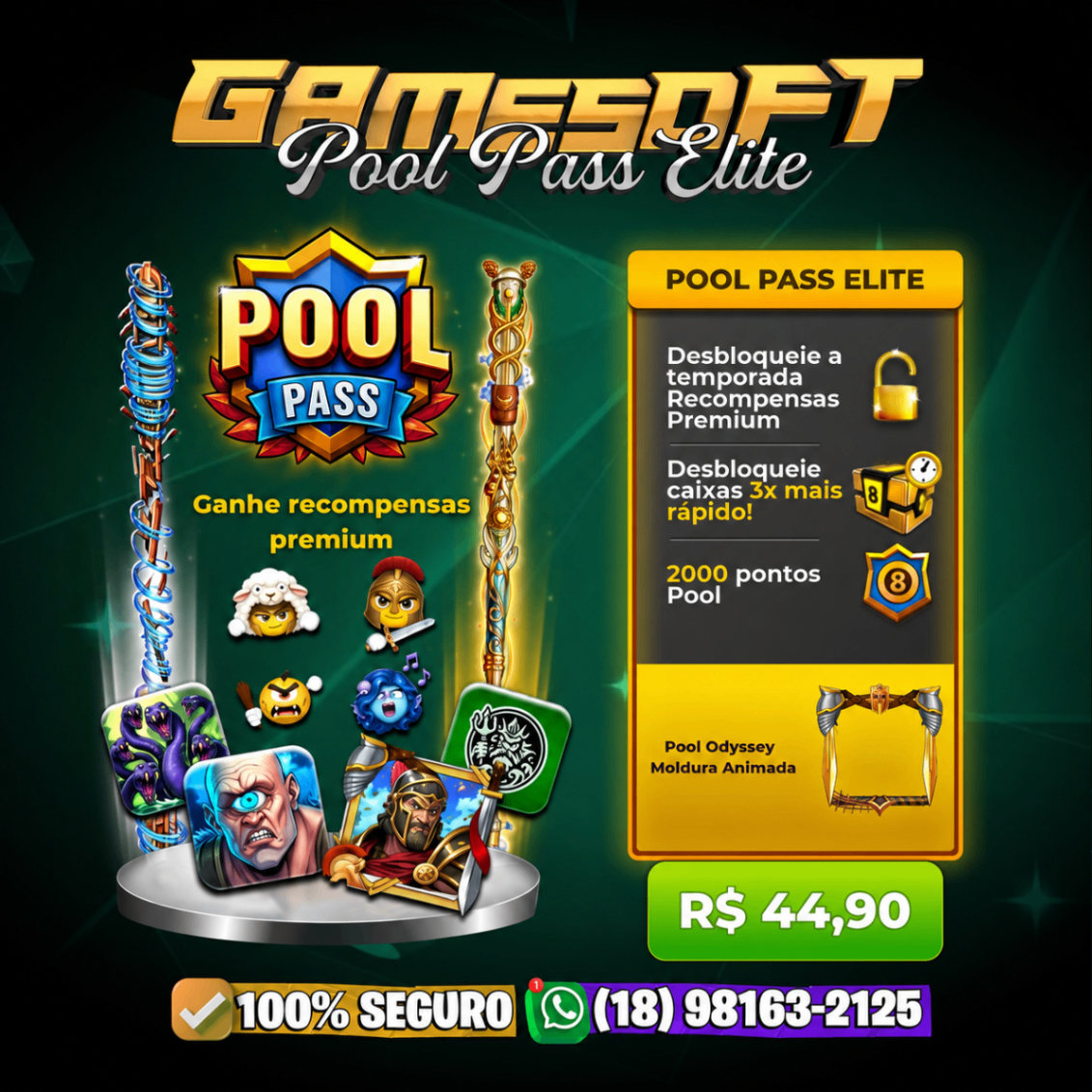 POOL PASS ELITE + MOLDURA EXCLUSIVA