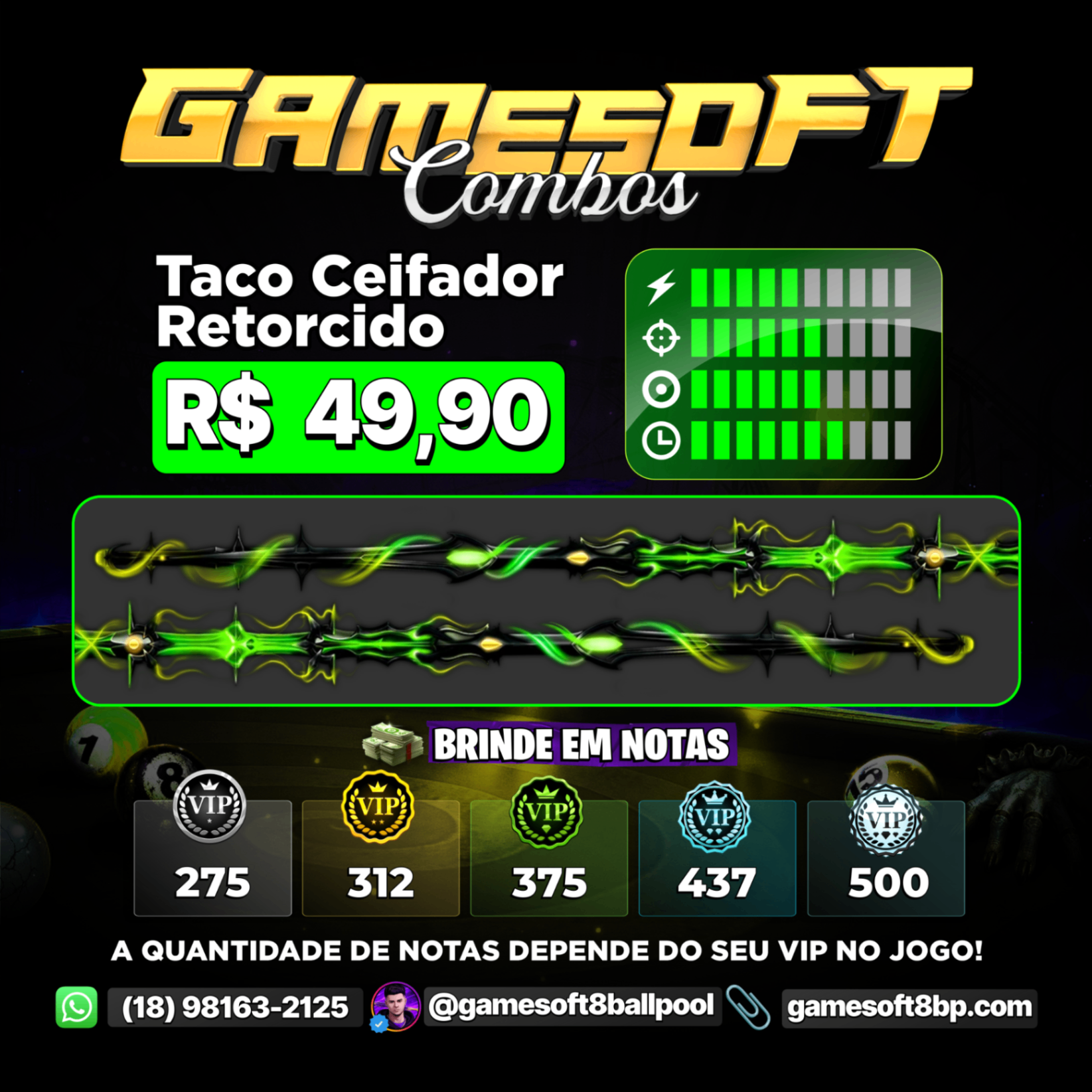 TACO CEIFADOR RETORCIDO + NOTAS