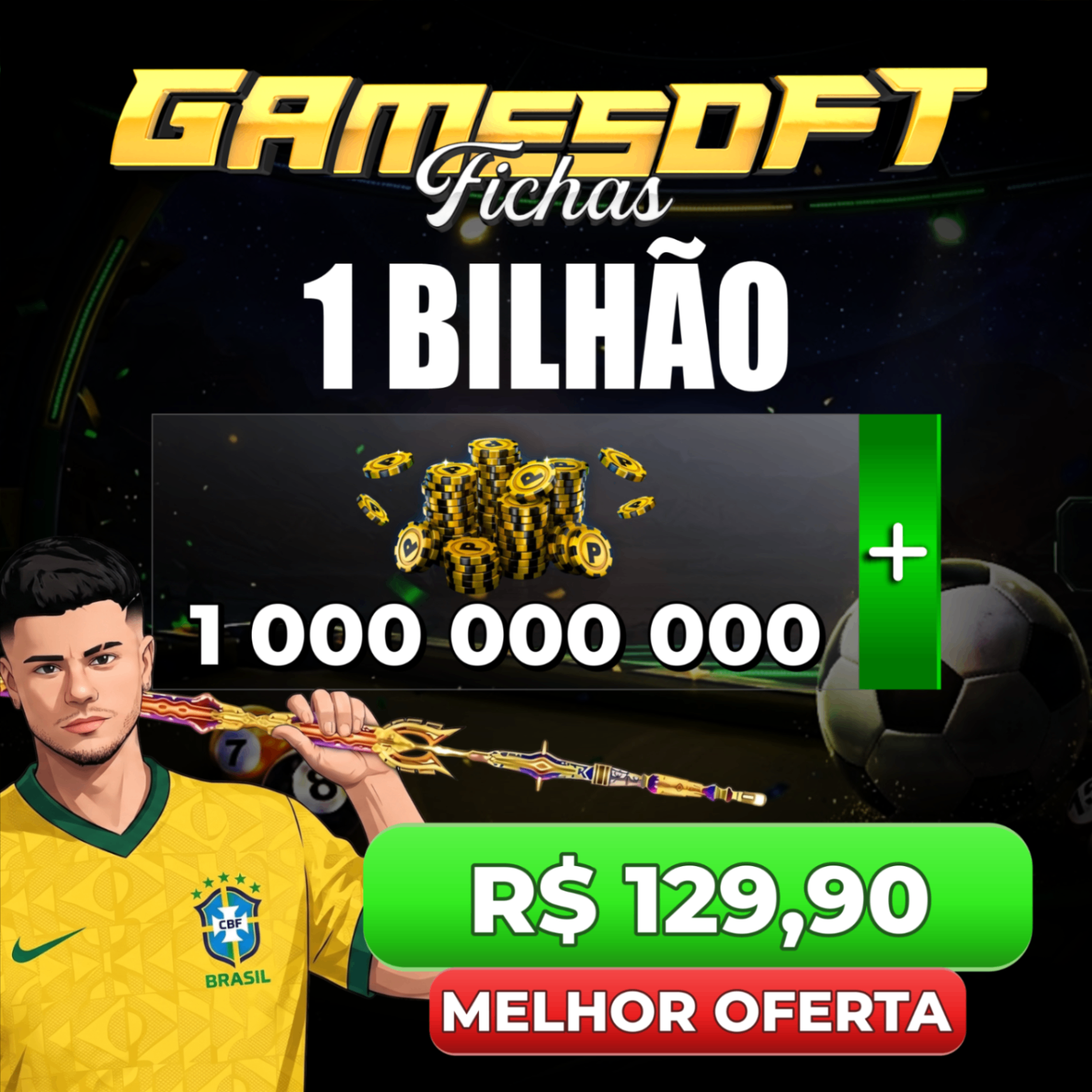 1 BILHÃO DE FICHAS