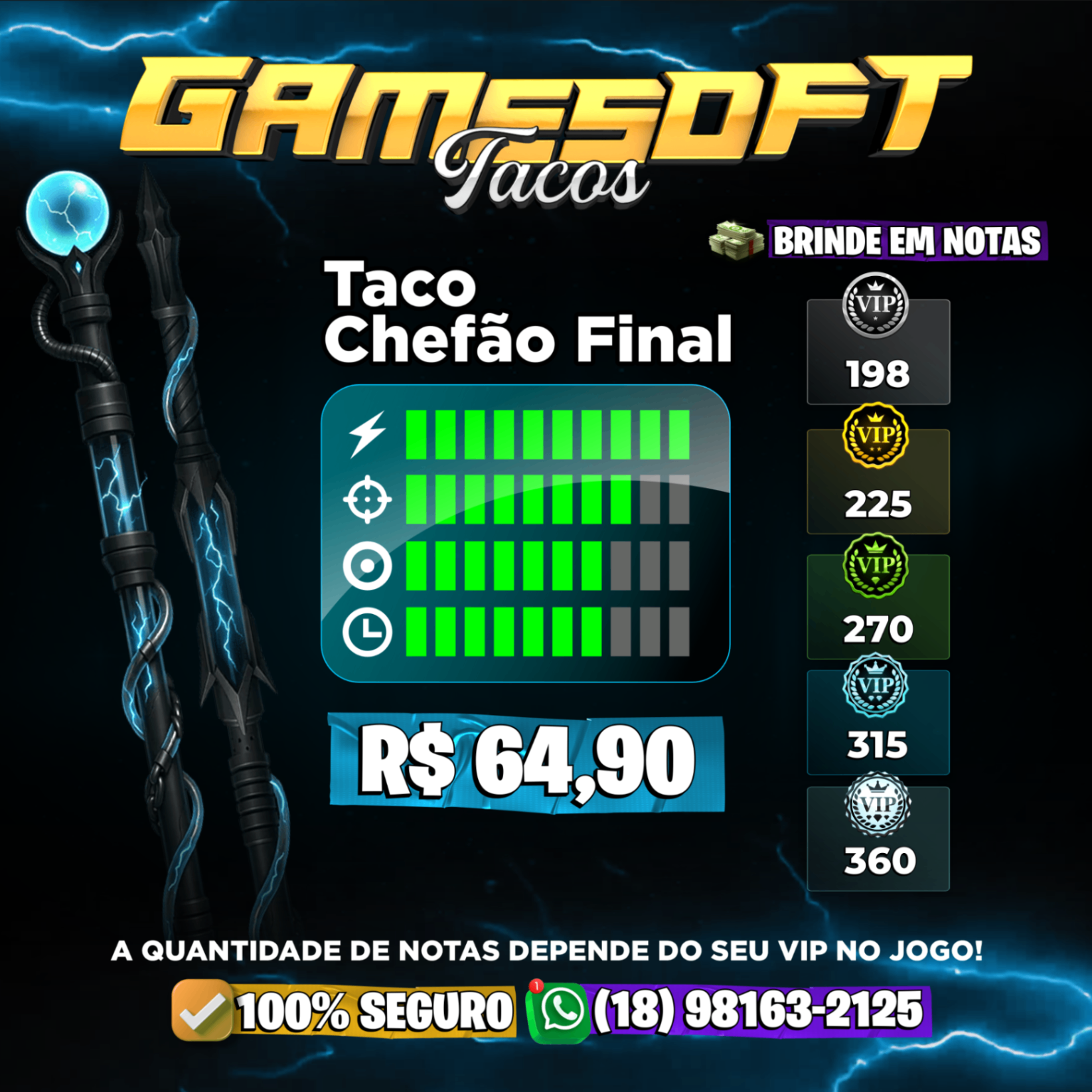NOVO TACO CHEFÃO FINAL + NOTAS