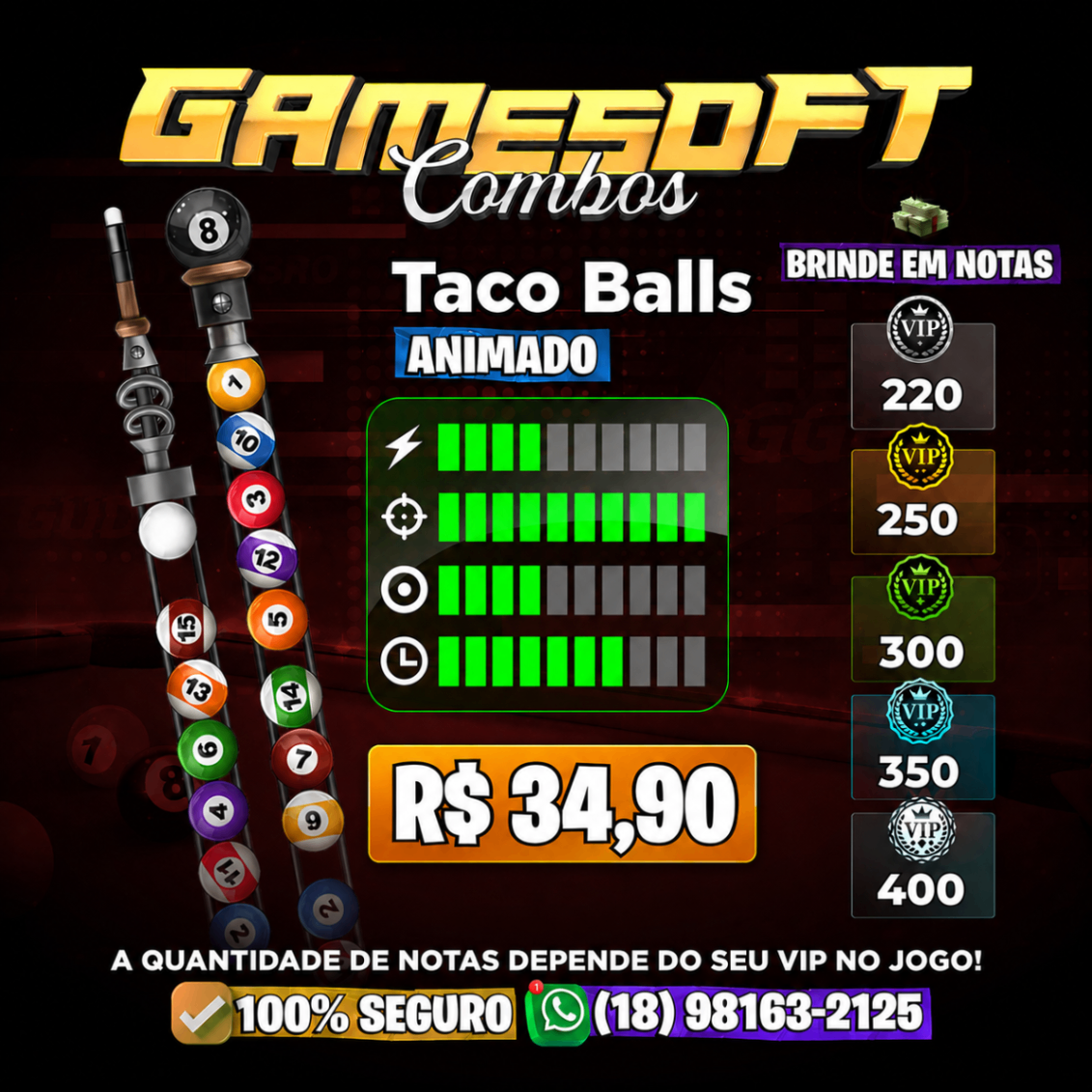 NOVO TACO BALLS CUE + NOTAS