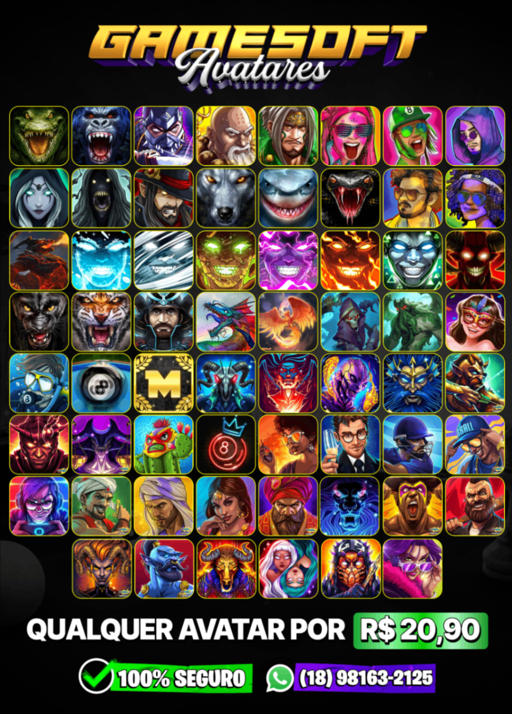 QUALQUER AVATAR POR R$20,00