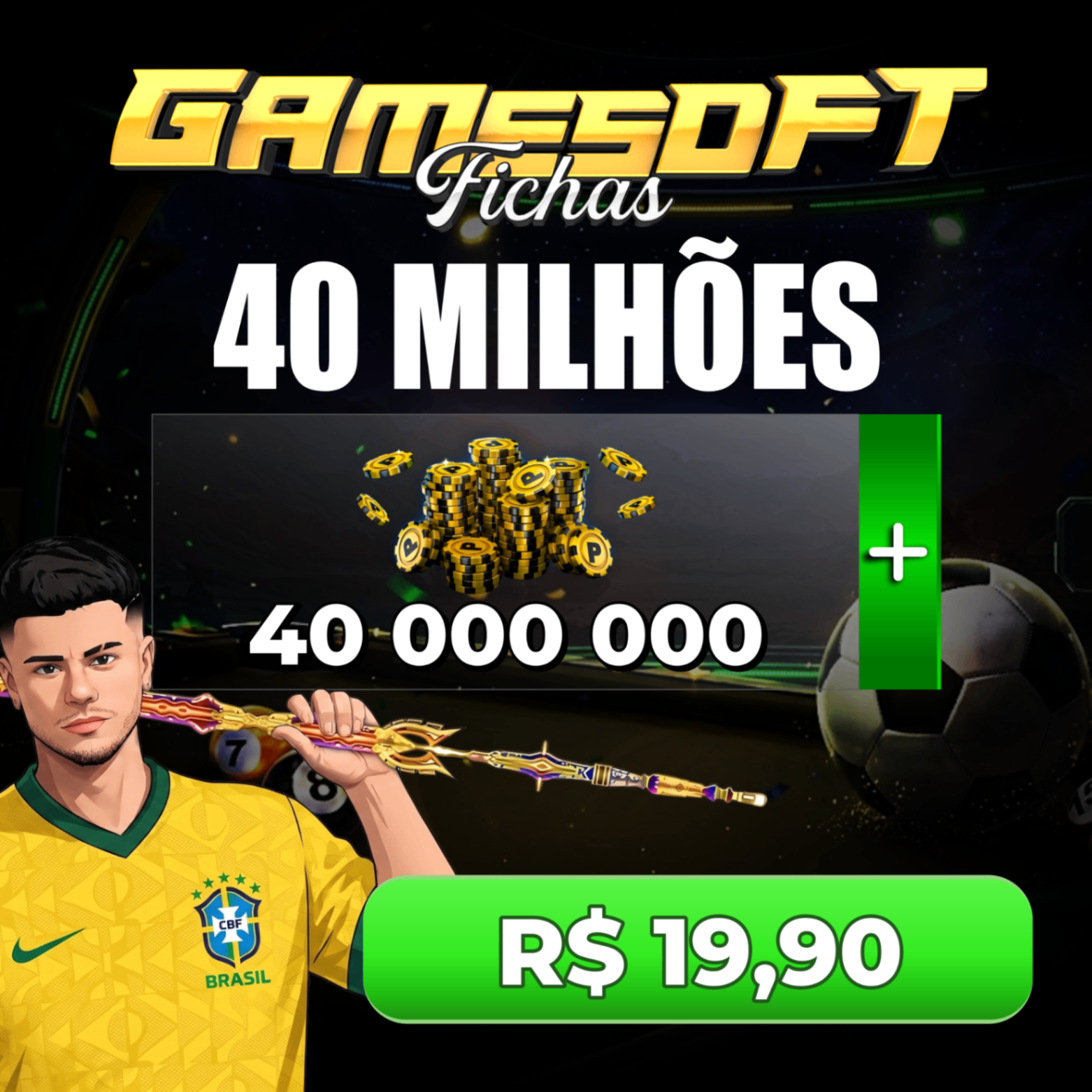 40 MILHÕES DE FICHAS