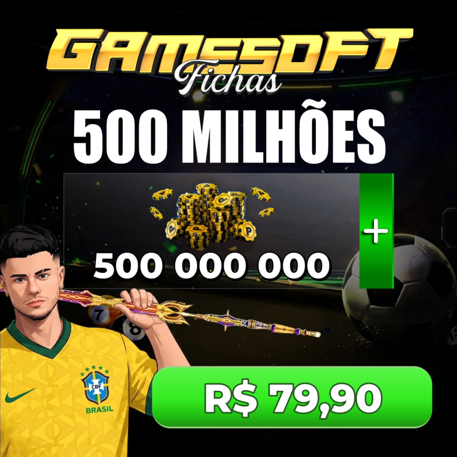 500 MILHÕES DE FICHAS