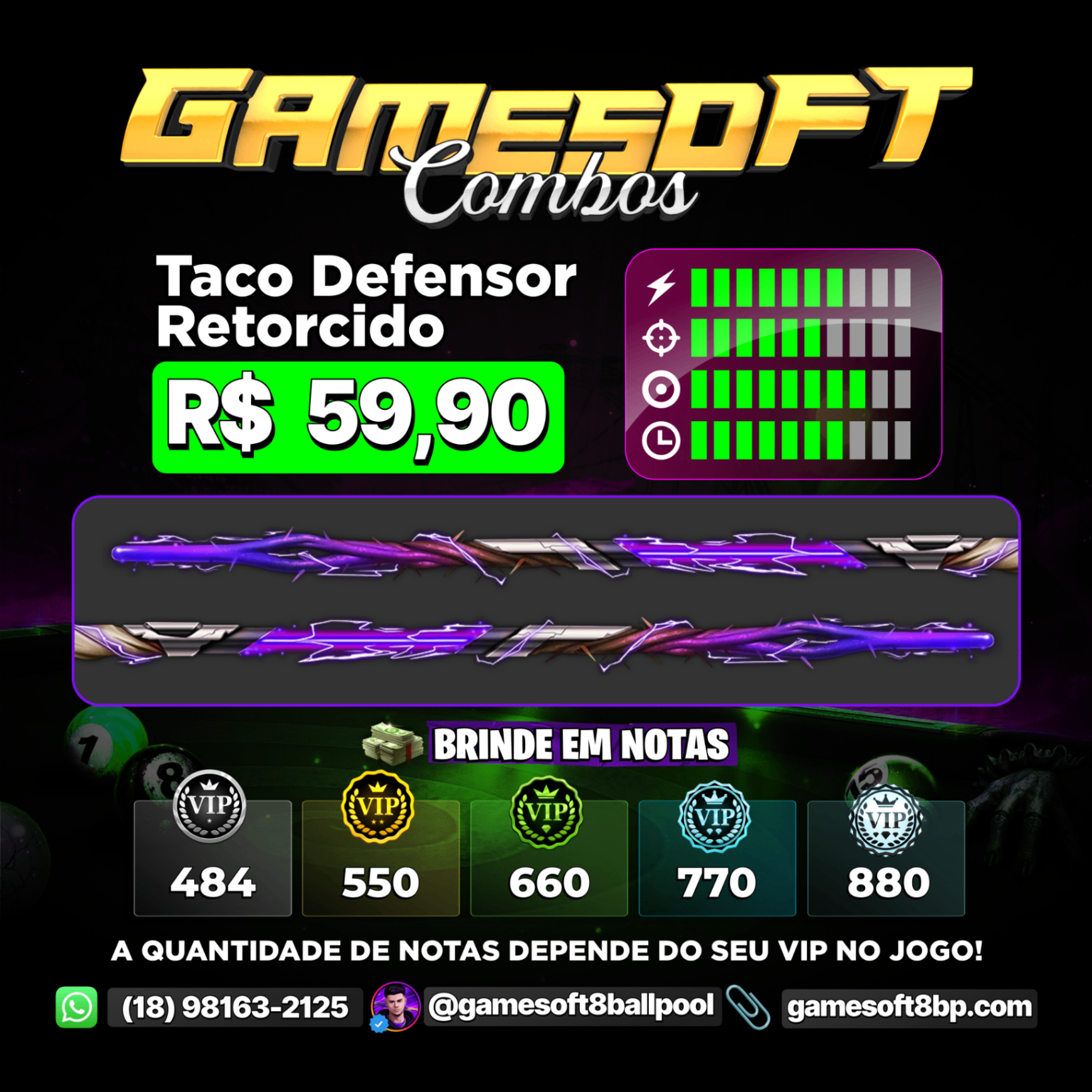 TACO DEFENSOR RETORCIDO + NOTAS